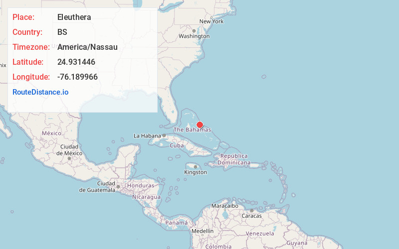Map of Eleuthera