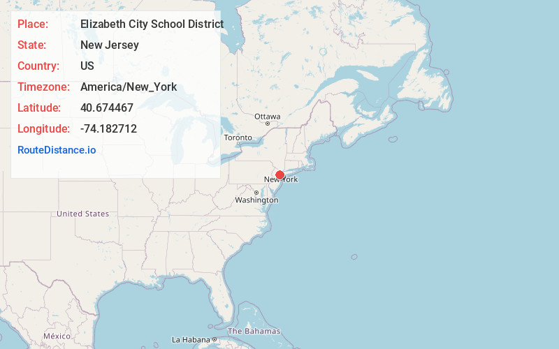 Map of Elizabeth City School District