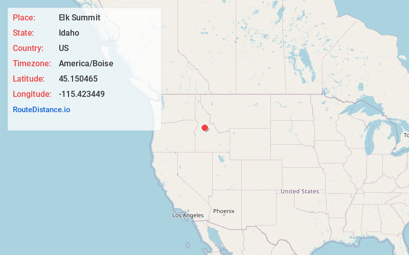 Map of Elk Summit