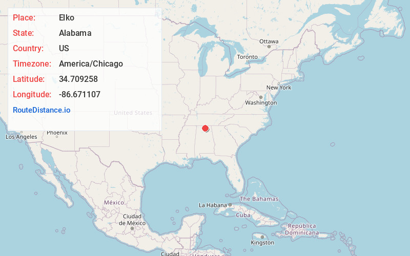 Map of Elko