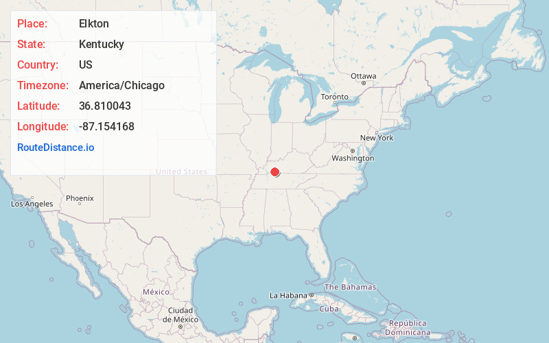 Map of Elkton