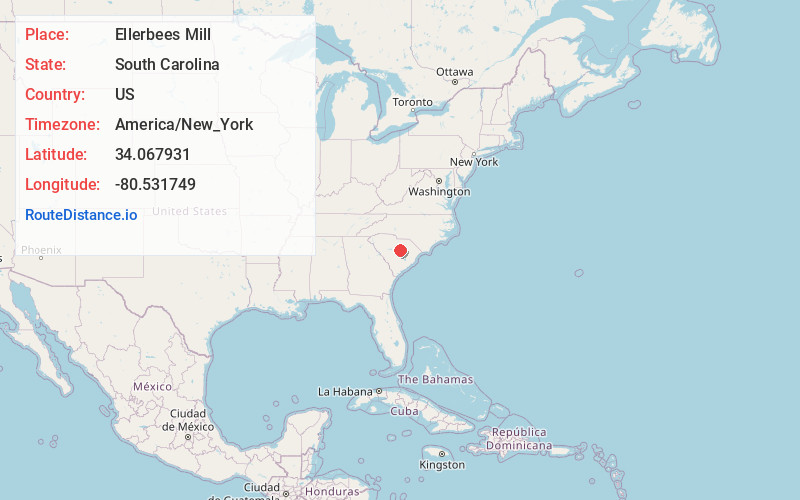 Map of Ellerbees Mill