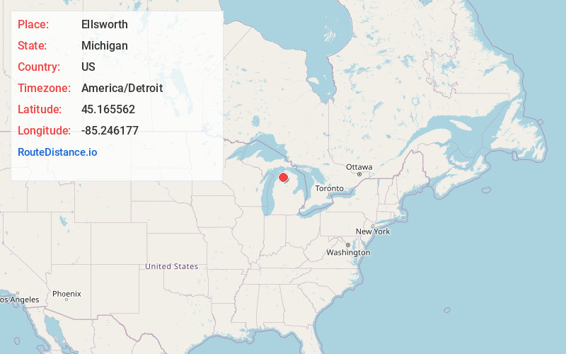 Map of Ellsworth