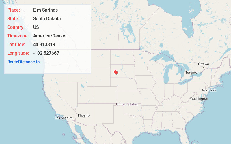 Map of Elm Springs