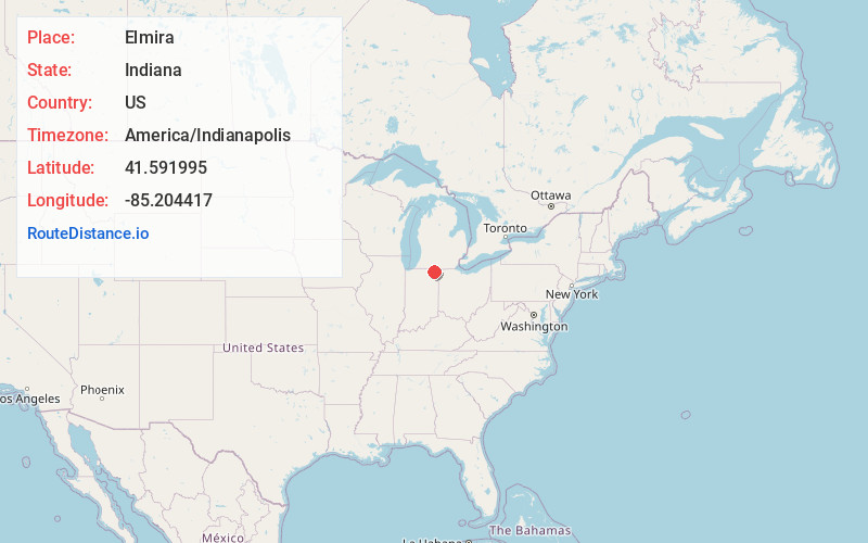 Map of Elmira
