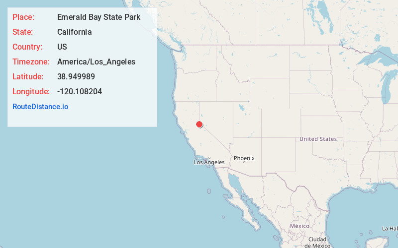 Map of Emerald Bay State Park