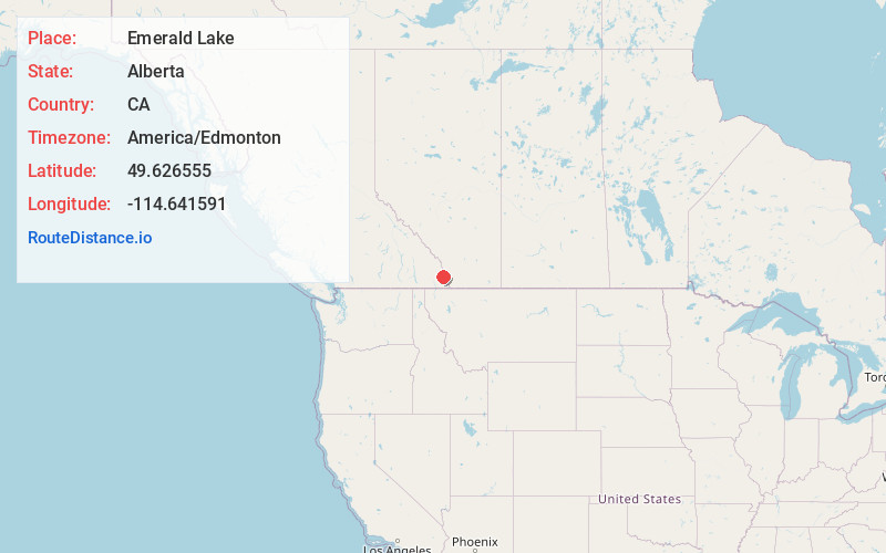 Map of Emerald Lake
