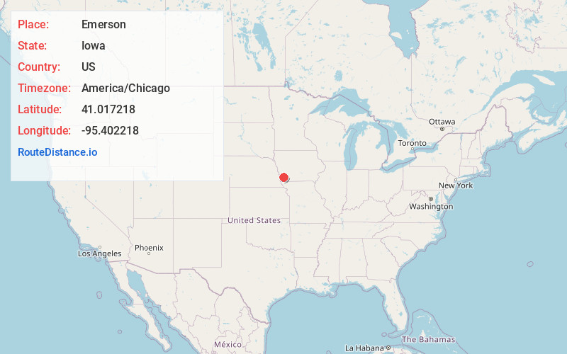 Map of Emerson