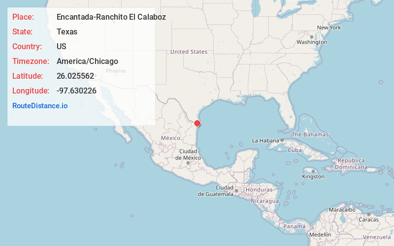 Map of Encantada-Ranchito El Calaboz