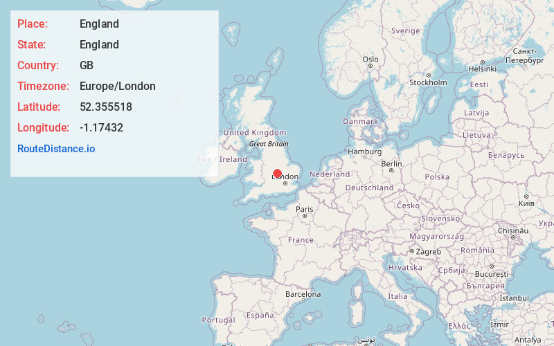 Map of England