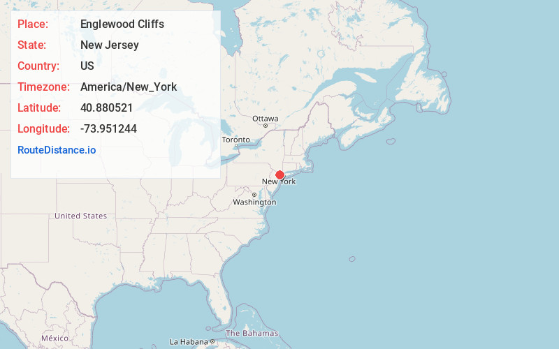 Map of Englewood Cliffs