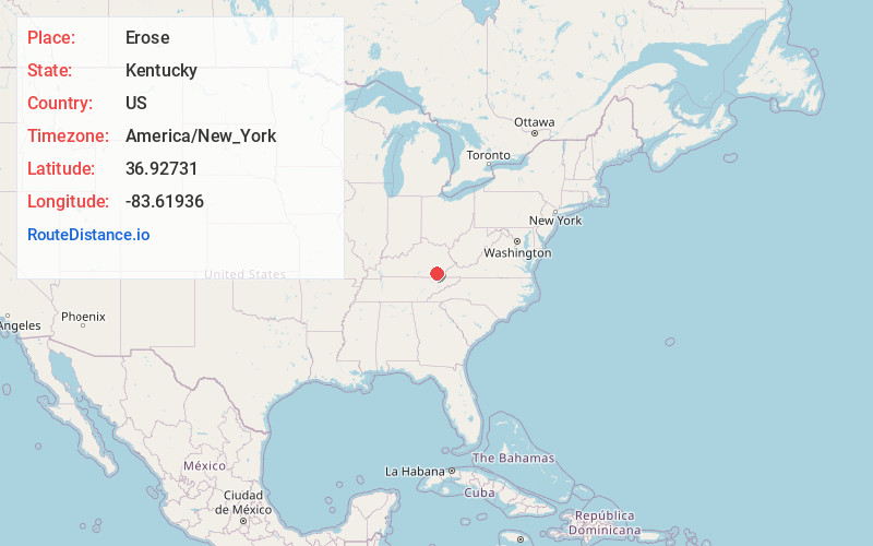 Map of Erose
