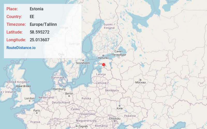 Map of Estonia