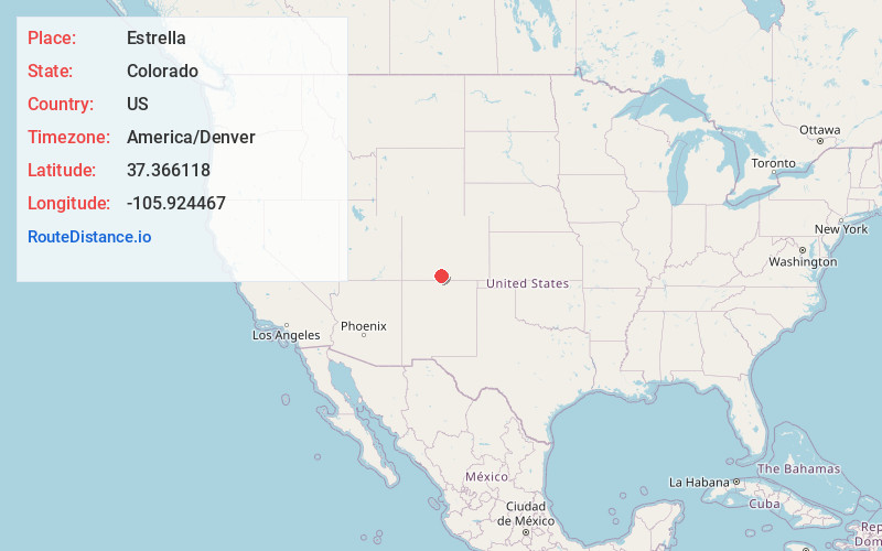 Map of Estrella