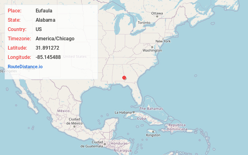 Map of Eufaula