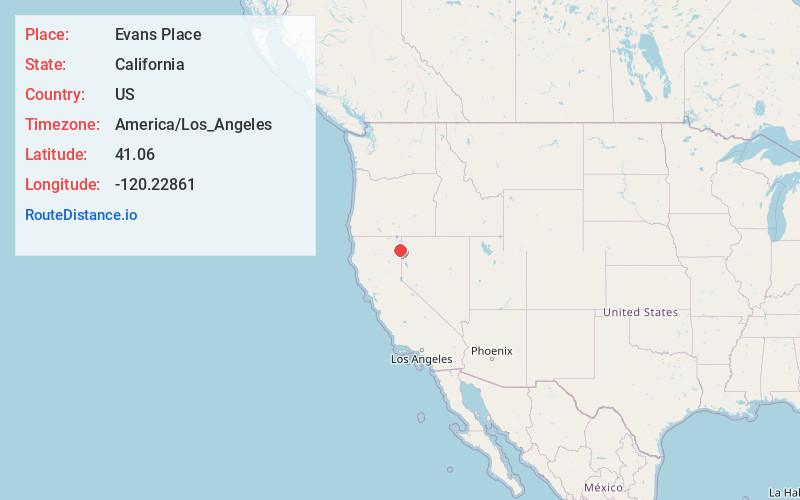 Map of Evans Place