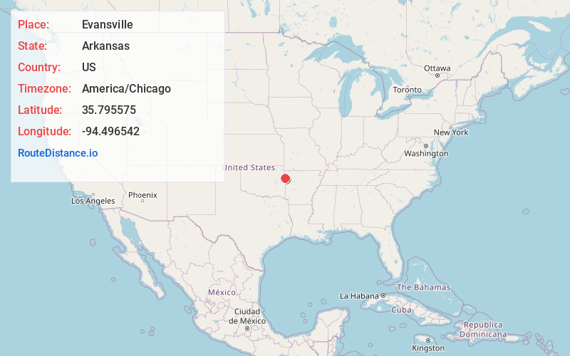 Map of Evansville