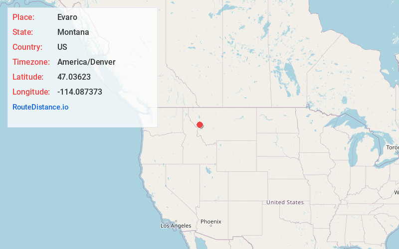 Map of Evaro
