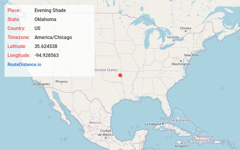 Map of Evening Shade
