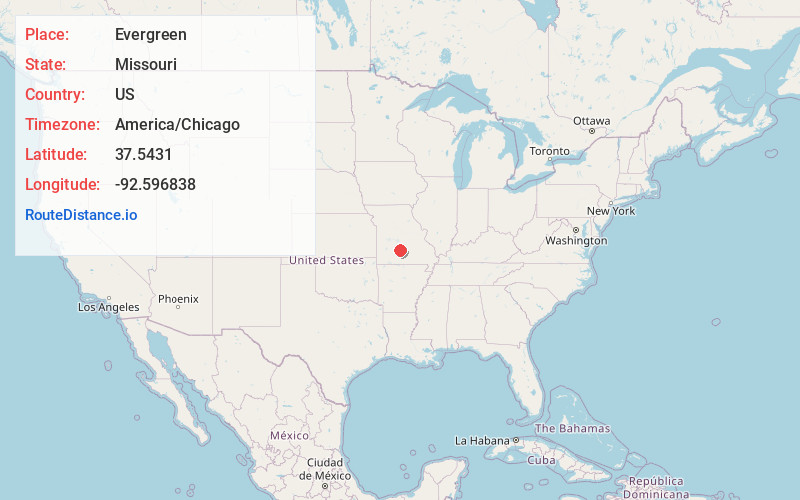 Map of Evergreen