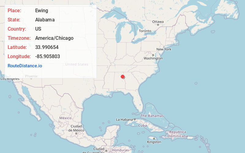 Map of Ewing