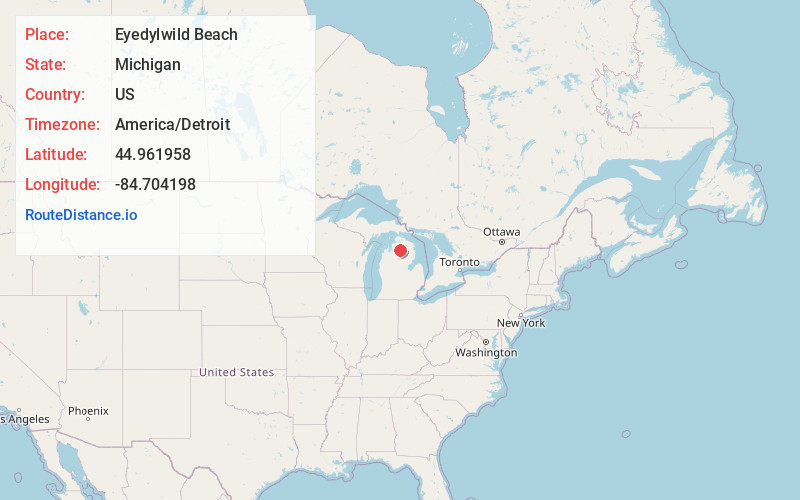 Map of Eyedylwild Beach