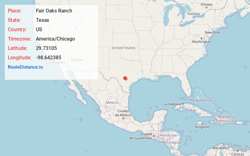 Map of Fair Oaks Ranch