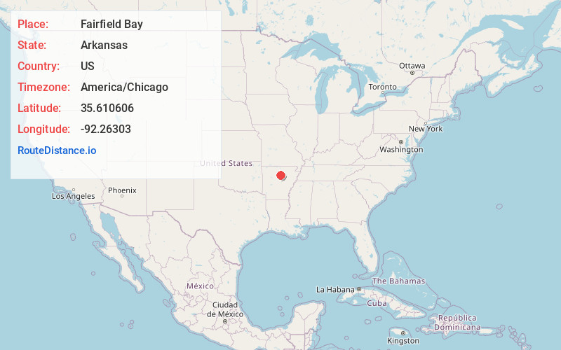 Map of Fairfield Bay