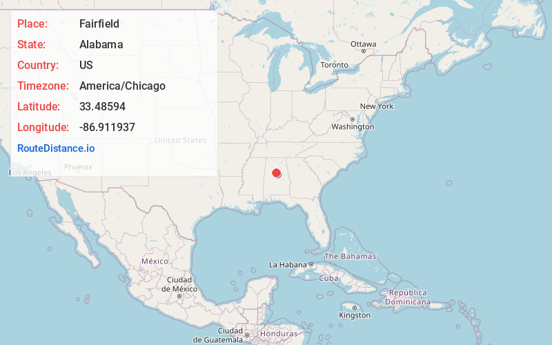 Map of Fairfield