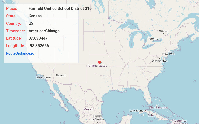 Map of Fairfield Unified School District 310
