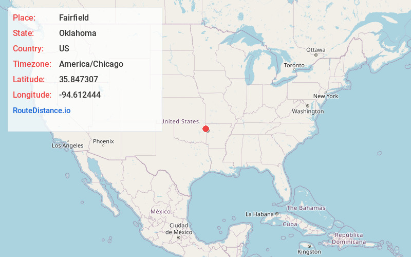 Map of Fairfield