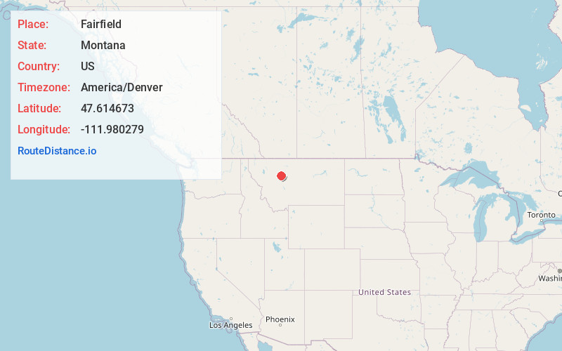 Map of Fairfield