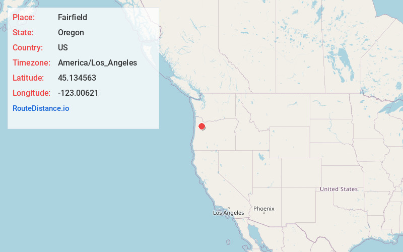 Map of Fairfield