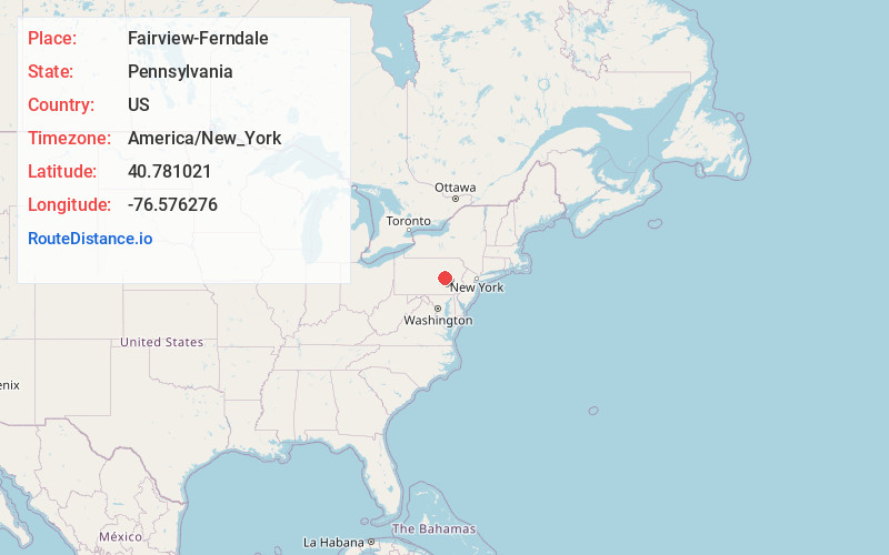 Map of Fairview-Ferndale