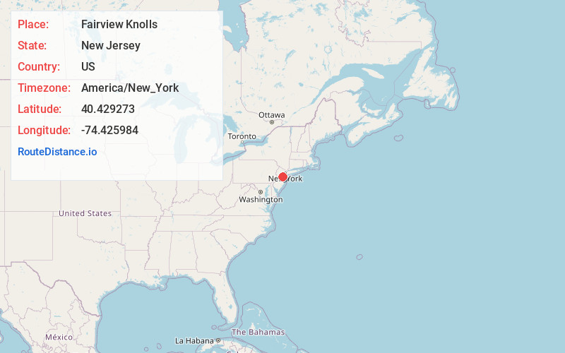 Map of Fairview Knolls