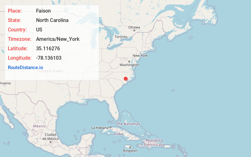 Map of Faison