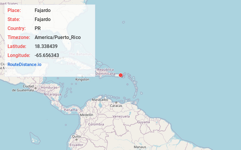 Map of Fajardo