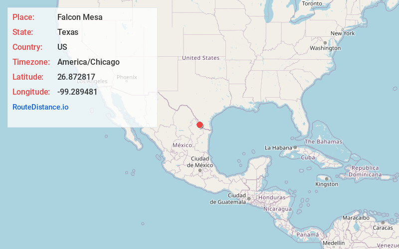 Map of Falcon Mesa