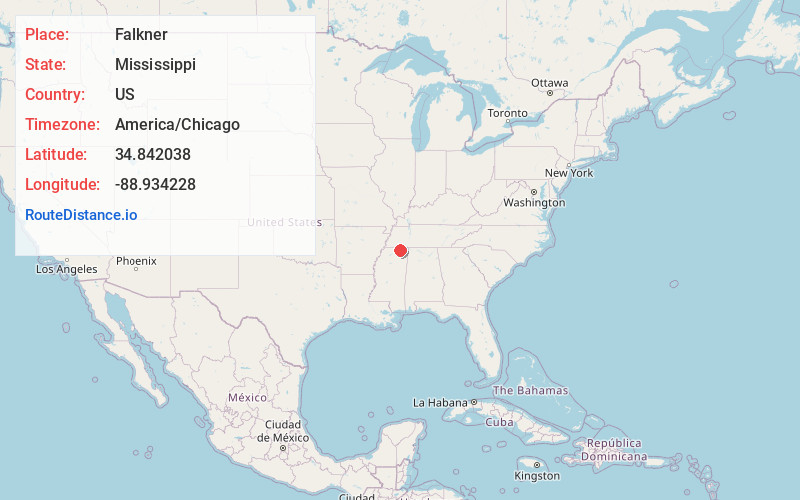 Map of Falkner