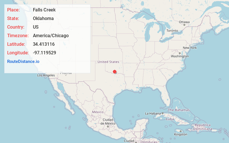 Map of Falls Creek