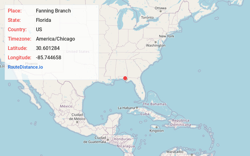 Map of Fanning Branch