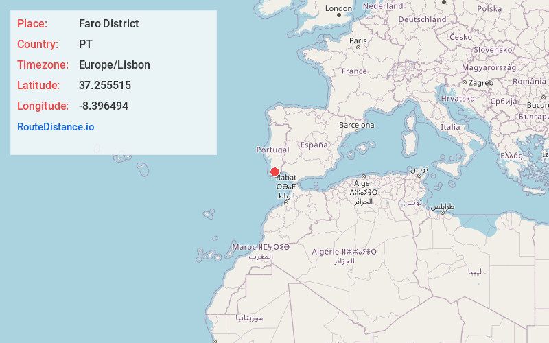 Map of Faro District