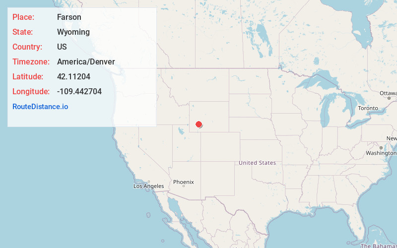 Map of Farson