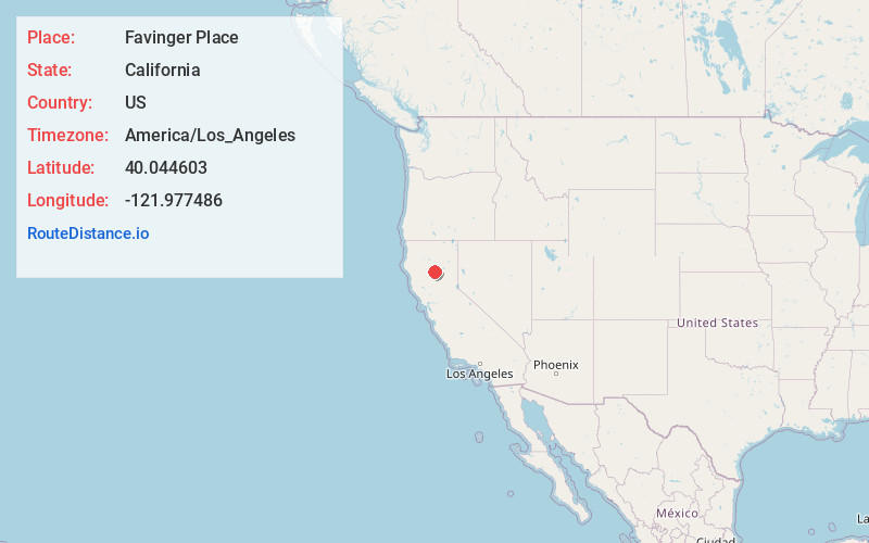 Map of Favinger Place