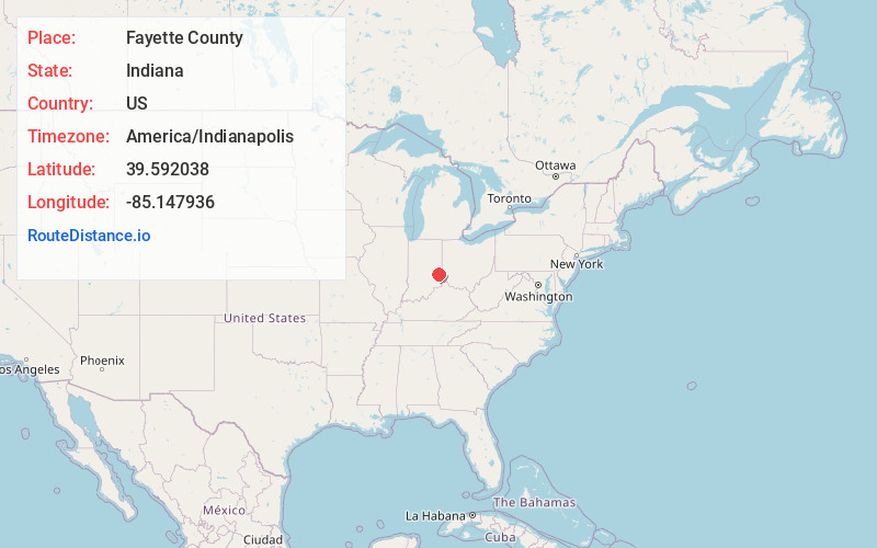 Map of Fayette County