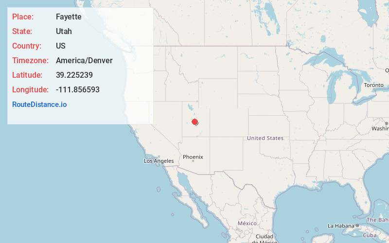 Map of Fayette