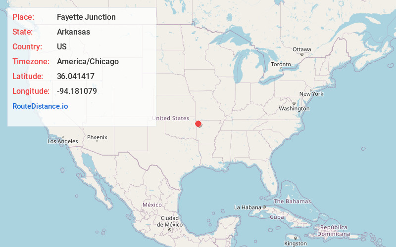 Map of Fayette Junction