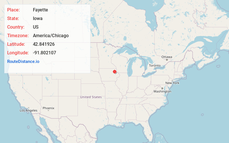 Map of Fayette