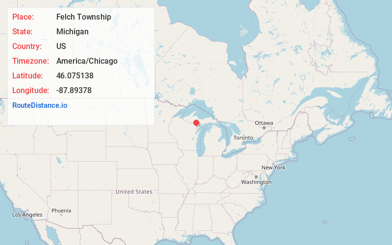 Map of Felch Township