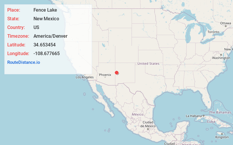 Map of Fence Lake